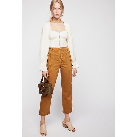 Free People Pants - Free People NEW Crop Chinos Tan Brown✨